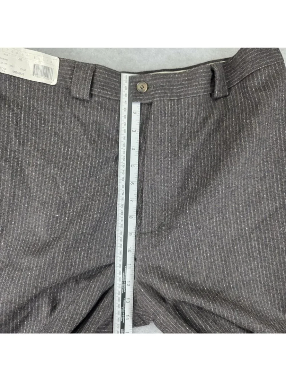 Perry Ellis Tuscany Barolo Pants Mens 36x34 Gray Wool Cashmere Dress NWT